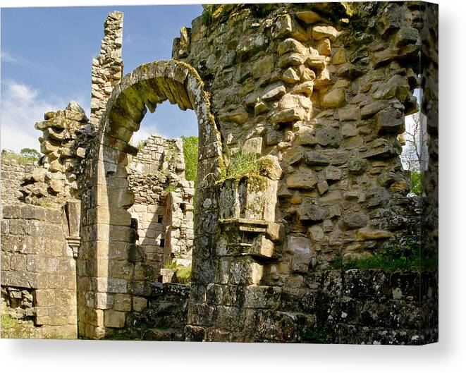 Stone Canvas Print featuring the photograph Weathered. by Elena Perelman
