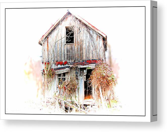Abandoned Canvas Print featuring the photograph Whiteout in Opequon by Suzanne Stout