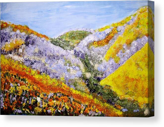 Wildflowers Canvas Print featuring the painting Wildflowers by Shelley Bain