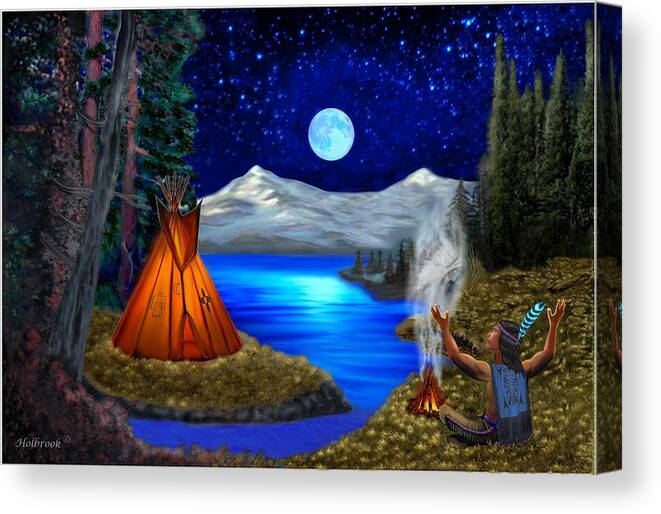 Stars Canvas Print featuring the digital art Window To Heaven by Glenn Holbrook