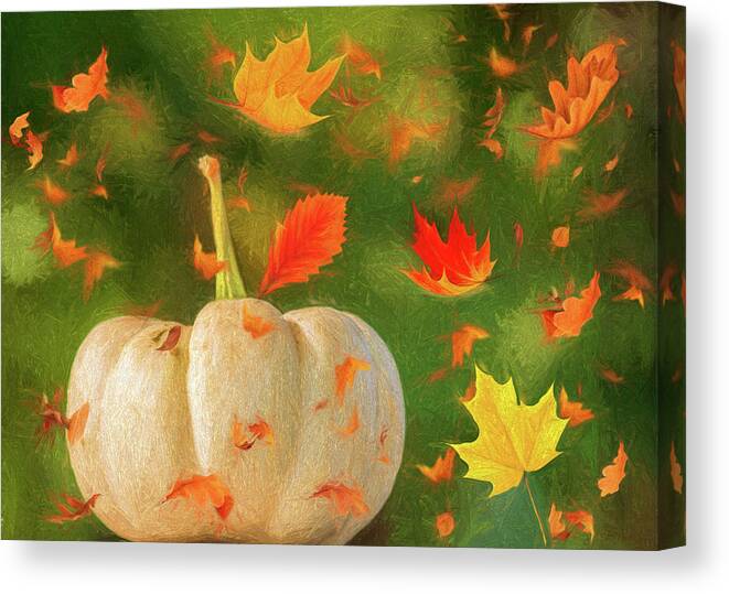 Autumn Canvas Print featuring the photograph Winds of Autumn by Cathy Kovarik