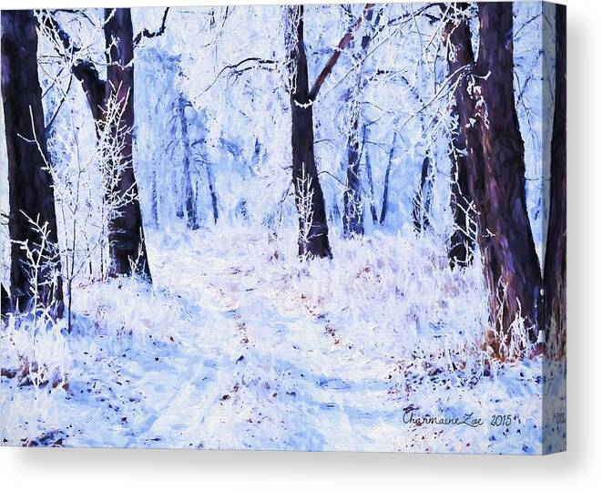 Snow Canvas Print featuring the digital art Winter Landscape 2 by Charmaine Zoe