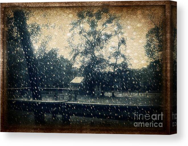 Farm Canvas Print featuring the photograph Winter on the Farm by Leslie Revels