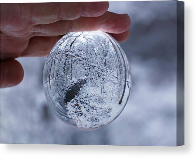 Photo Designs By Suzanne Stout Canvas Print featuring the photograph Winter Snow Globe by Suzanne Stout