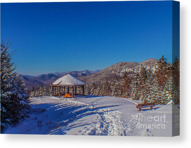 Winter Canvas Print featuring the photograph Winter wonderland by Claudia M Photography