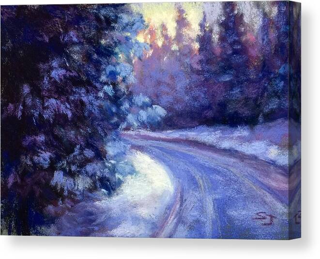 Winter's Exodus Canvas Print featuring the painting Winter's Exodus by Susan Jenkins