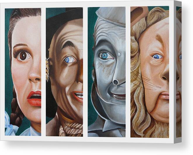 Wizard Of Oz Canvas Print featuring the painting Wizard of Oz Set One by Vic Ritchey
