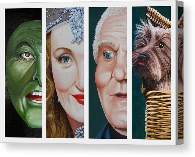 Wizard Of Oz Canvas Print featuring the painting Wizard of Oz Set Two by Vic Ritchey