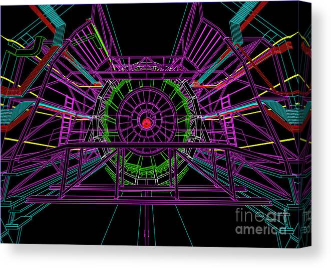 Cern Canvas Print featuring the photograph Alice Detector #1 by Cern/science Photo Library