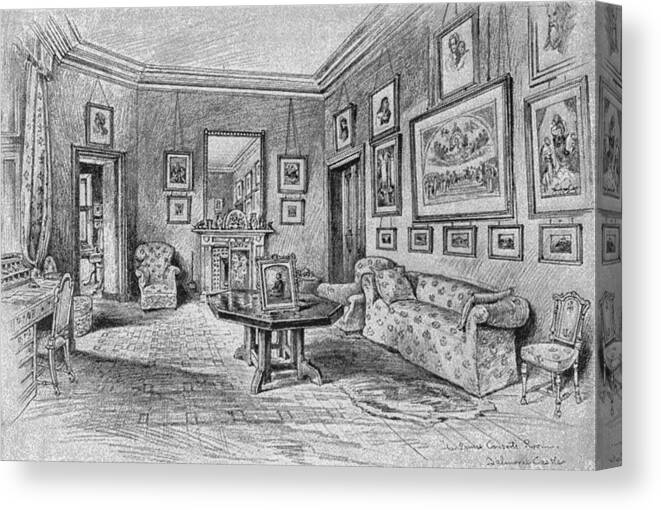 Royalty Canvas Print featuring the photograph Consorts Sitting Room #1 by Hulton Archive