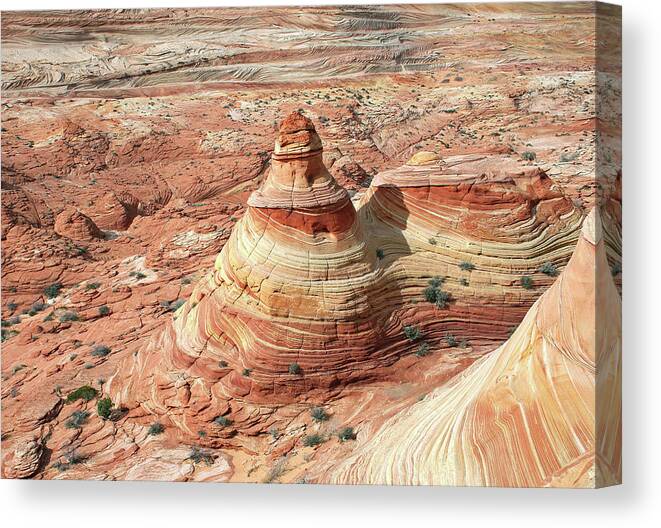 Geology Canvas Print featuring the photograph Coyote Buttes North #1 by Gary Koutsoubis