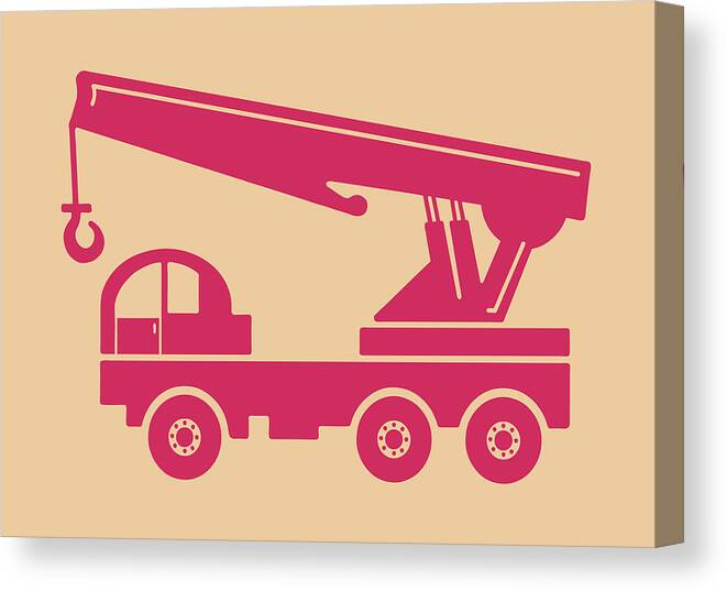 Build Canvas Print featuring the drawing Crane #1 by CSA Images