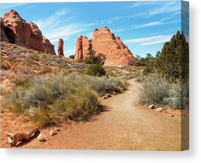 Scenics Canvas Print featuring the photograph Devils Garden, Arches National Park #1 by Fotomonkee