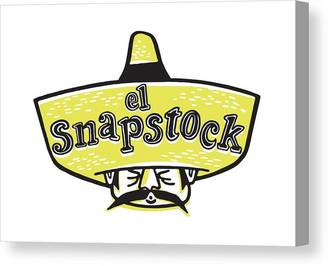 Accessories Canvas Print featuring the drawing El Snapstock Sombrero #1 by CSA Images