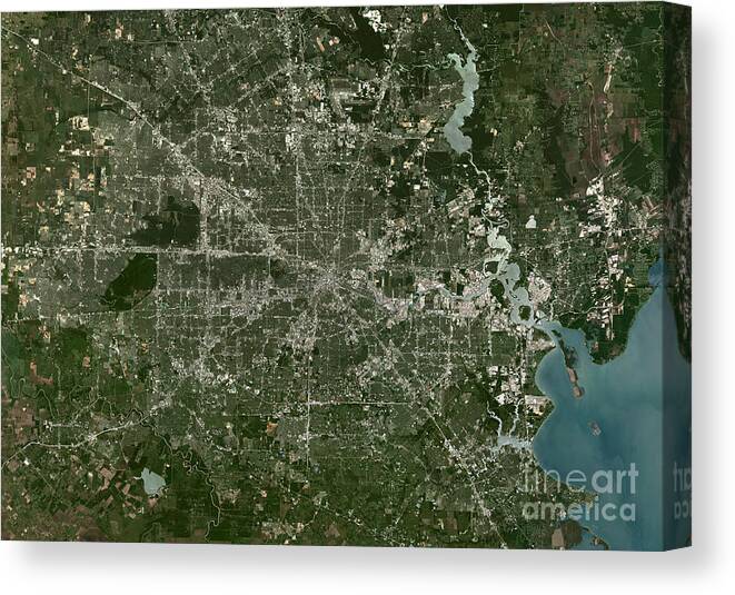 11-05-2020 Canvas Print featuring the photograph Houston #1 by Planetobserver/science Photo Library
