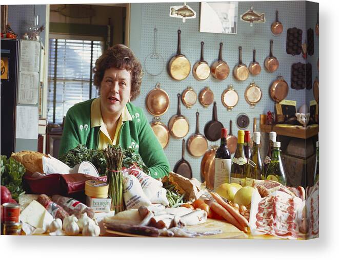 America Canvas Print featuring the photograph Julia Child by Hans Namuth