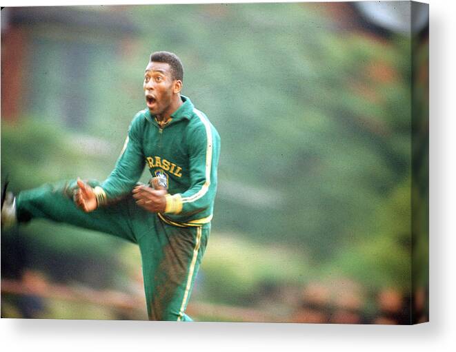 12/09/05 Canvas Print featuring the photograph Pele In Goal #2 by Art Rickerby
