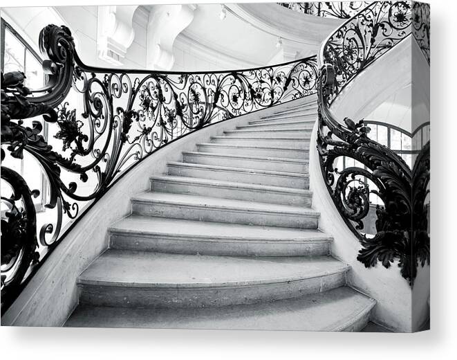 Steps Canvas Print featuring the photograph Staircase In Paris by Nikada