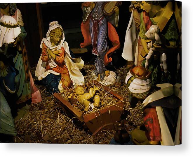  Canvas Print featuring the photograph The Nativity #1 by Jack Wilson