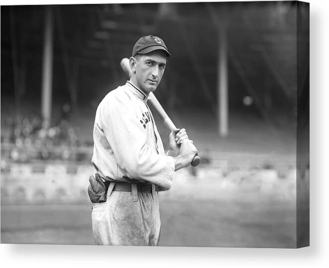 Team Canvas Print featuring the painting 1913 Shoeless Joe Jackson Cleveland Naps Charles Conlon Original Photo Hand Developed from Glass Pla by Celestial Images