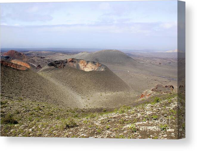 Volcano Canvas Print featuring the photograph Timanfaya National Park #2 by Mark Williamson/science Photo Library