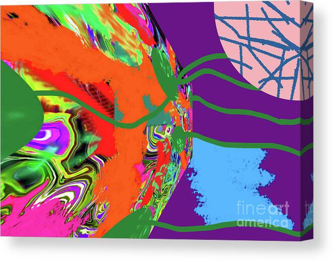 Walter Paul Bebirian: The Bebirian Art Collection Canvas Print featuring the digital art 3-23-2012dab by Walter Paul Bebirian