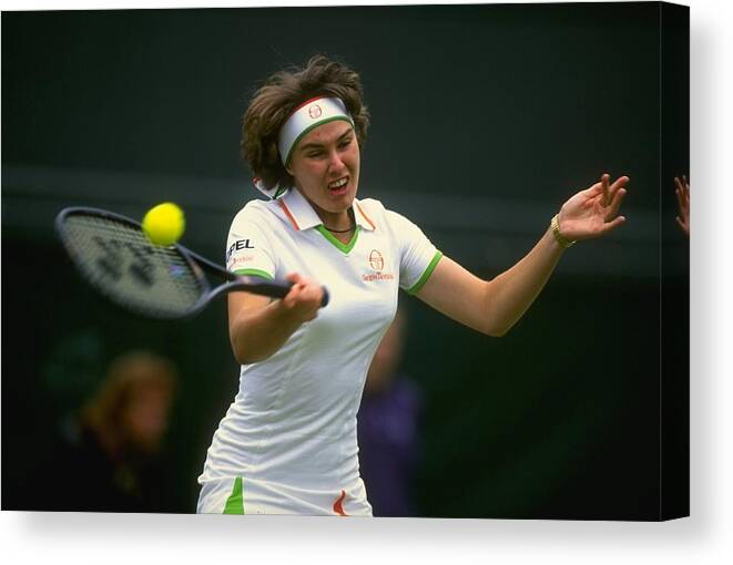 Tennis Canvas Print featuring the photograph Martina Hingis #4 by Gary M. Prior