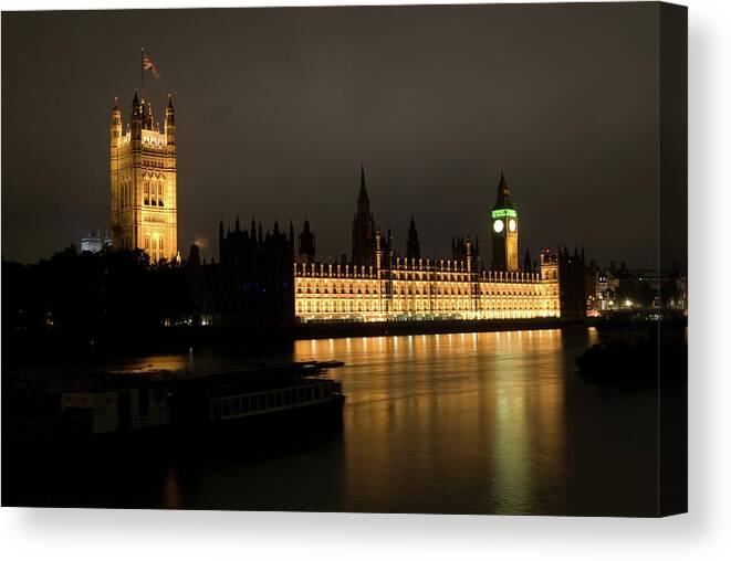 London Canvas Print featuring the photograph River Thames #4 by Anna-Marie Slater
