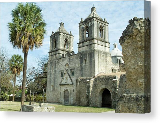 Mission Concepcion Canvas Print featuring the photograph 685-352 by Robert Harding Picture Library
