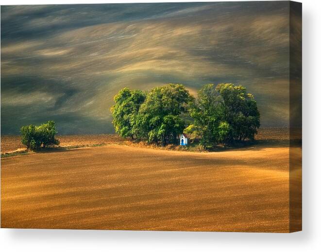 Landscape Canvas Print featuring the photograph Fields... #9 by Krzysztof Browko