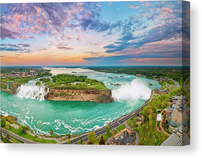 Estock Canvas Print featuring the digital art Niagara Falls #9 by Pietro Canali