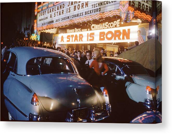 Lifeown Canvas Print featuring the photograph A Star Is Born Premiere by Loomis Dean