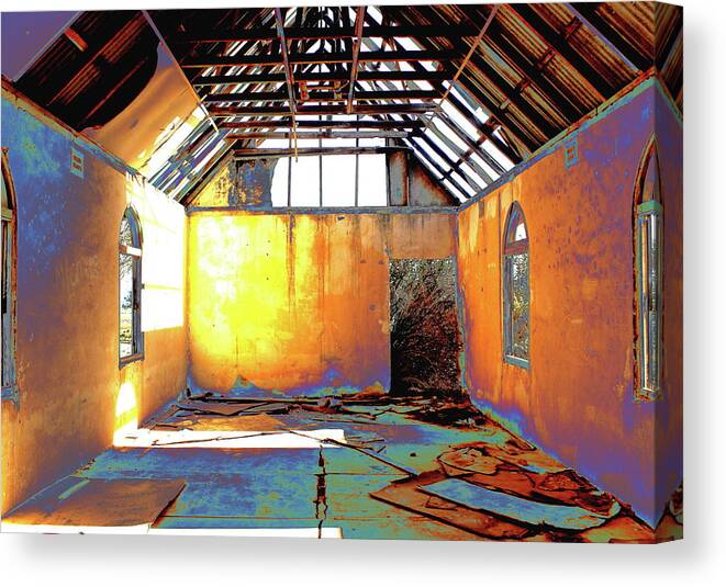 Abandoned Canvas Print featuring the photograph Abandoned Church by Elizabeth Anne