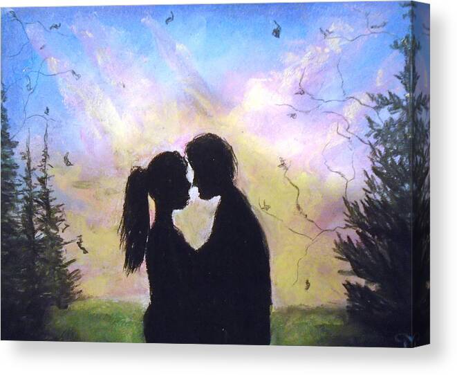 Soulmate Canvas Print featuring the drawing Abandoned Nights by Jen Shearer