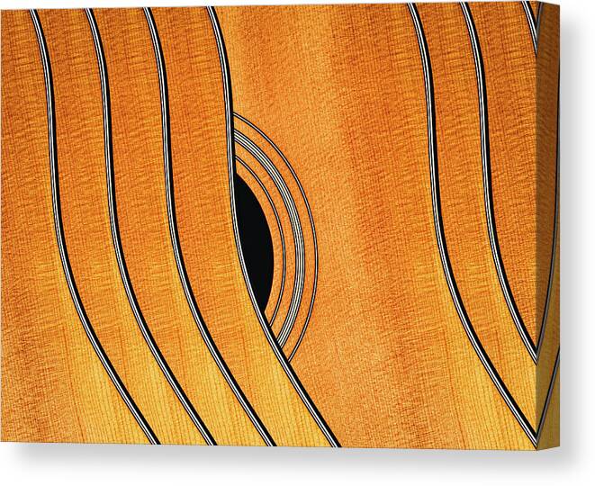Music Canvas Print featuring the photograph Acoustic Curve No 7 by Bob Orsillo