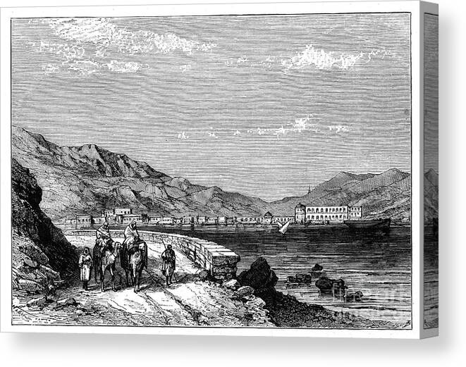 Engraving Canvas Print featuring the drawing Aden, Yemen, C1890 by Print Collector