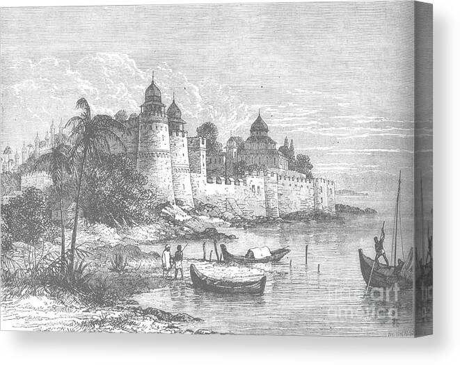 Scenics Canvas Print featuring the drawing Allahabad by Print Collector