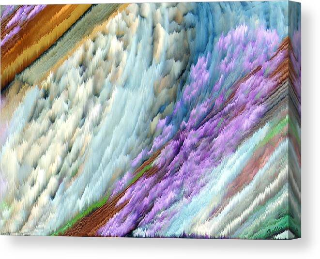 Waves Canvas Print featuring the digital art Altered Frequencies by Vallee Johnson