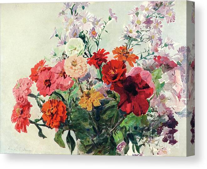 Mother's Day Canvas Print featuring the drawing An Autumn Bunch, C1869-1906, 1906 by Print Collector