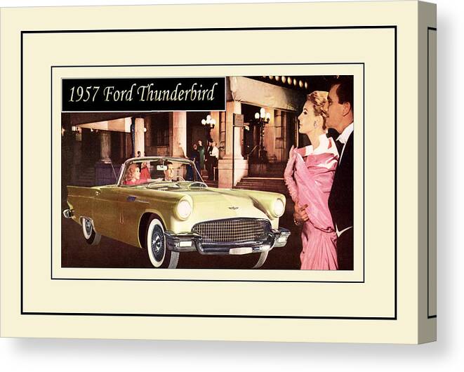 1957 Ford Thunderbird Canvas Print featuring the photograph Automotive Art 303 by Andrew Fare