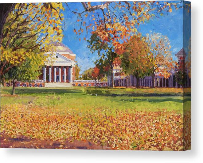 Uva Canvas Print featuring the painting Autumn on the Lawn by Edward Thomas