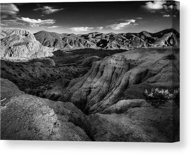 Landscape Canvas Print featuring the photograph Badlands by Grant Sorenson