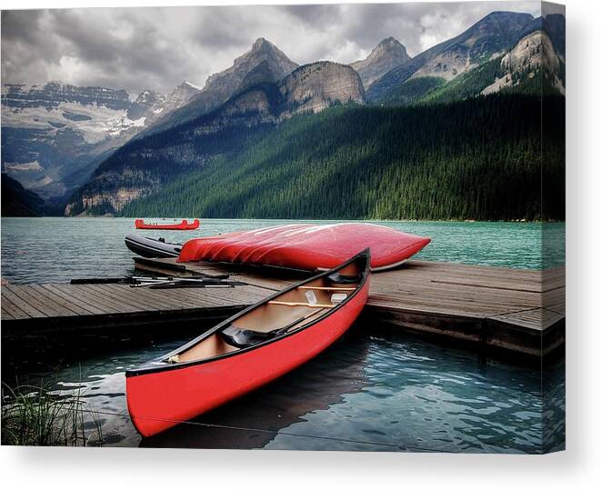 Tranquility Canvas Print featuring the photograph Banff National Park Lake Louise by Rex Montalban Photography