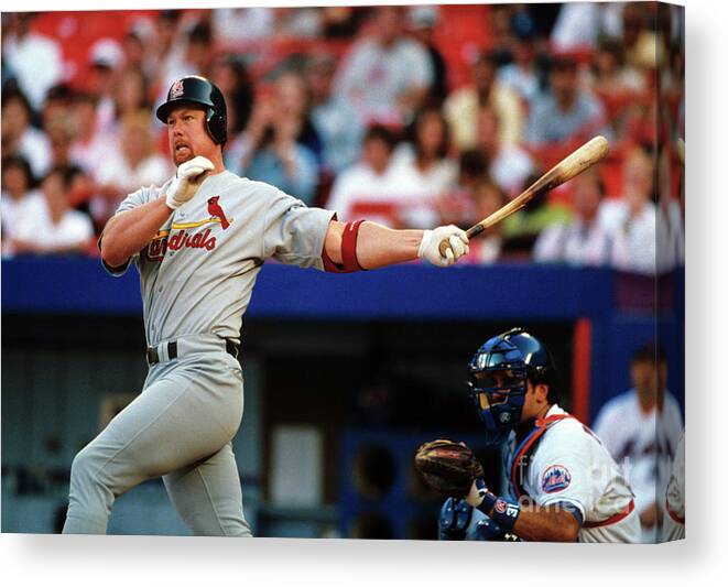 St. Louis Cardinals Canvas Print featuring the photograph Baseball - Mark Mcgwire by Icon Sports Wire