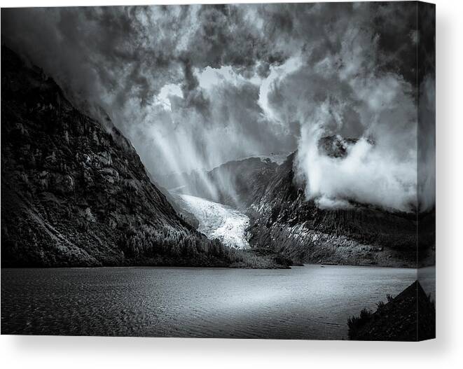  Canvas Print featuring the photograph Bear Glacier BC Can by Dean Ginther