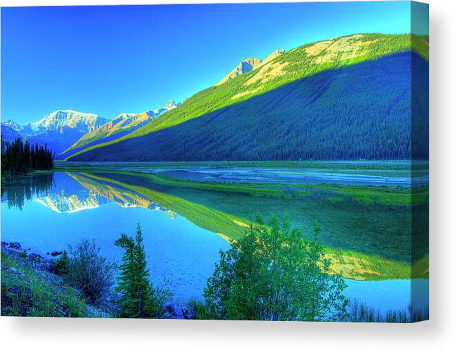 Scenics Canvas Print featuring the photograph Beauty Creek, Jasper, Rocky Mountain by All Rights By Krishna.wu