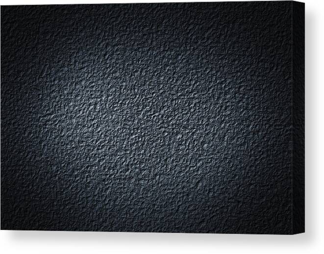 Material Canvas Print featuring the photograph Black Concrete by Loops7