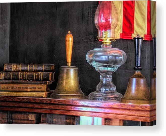  Canvas Print featuring the photograph Books and Bells by Jack Wilson