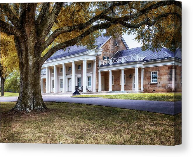 Chickamauga Battlefield Canvas Print featuring the photograph Chickamauga Battlefield Visitor's Center by Susan Rissi Tregoning