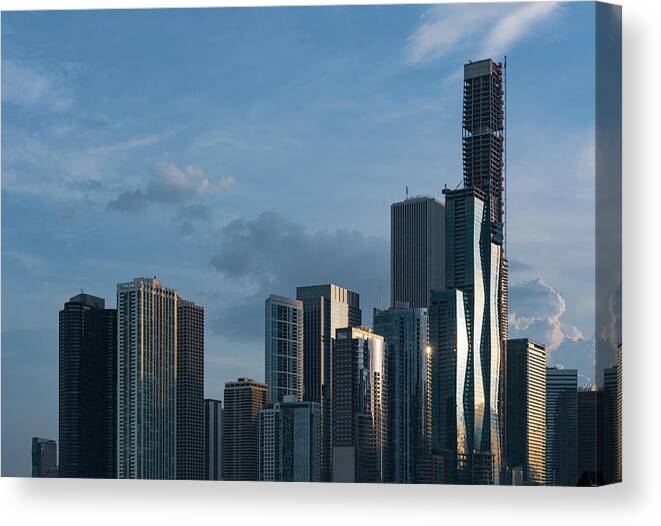 Chicago Skyline Canvas Print featuring the photograph City of Big Shoulders by Liz Albro